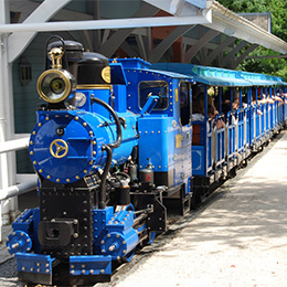 Le train des aventuriers au parc d'attraction Le PAL en Auvergne Rhône Alpes